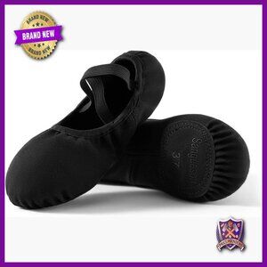 Stretch Canvas Ballet Shoes Split Sole Dance Slippers Women's Athletic